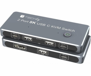 Techly Techly Switch KVM USB-C 2x1 s displayport 1.4 Vide...