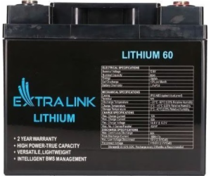 ExtraLink LifePo4 60AH baterie 12.8V BMS ex.30448