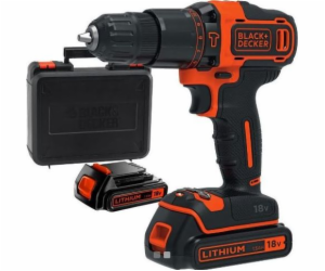 Black&Decker BDCHD18KB vrtací šroubovák 18 V 2 x 1,5 Ah b...