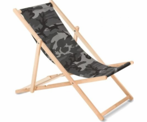 GreenBlue Classic Beech Sunbed, Grey Camo (GB183)