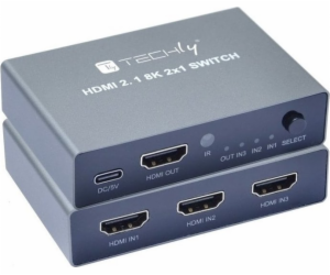 AV Techly Techly adaptér 3-port HDMI 2.1 8k*60Hz 3x1 s IR...