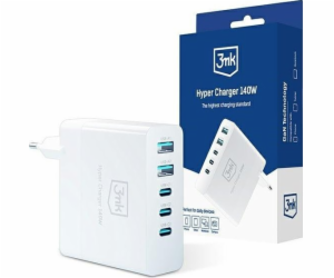 3mk síťová nabíječka - Hyper Charger 140W, GaN 3x USB-C (...