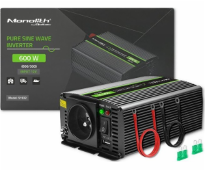 Qoltec měnič Monolith měnič napětí | 300W | 600W | 12V až...