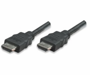 MANHATTAN kabel HDMI s Ethernetem, stíněný, 1m, Black