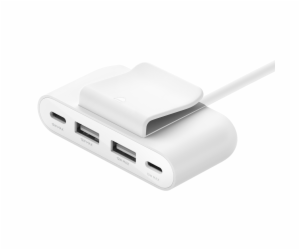 Belkin USB power Extender, 2xC 2xA až 30W, bilý