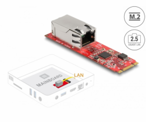 DeLOCK převodník M.2 Key B+M zástrčka na 1 x RJ45 2,5 Gig...