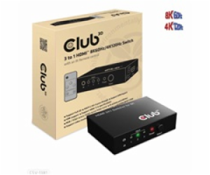 Club3D Switch 1:3 HDMI 8K60Hz/4K120Hz, 3 porty