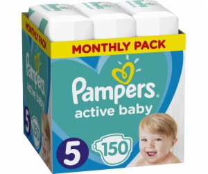 Pampers Active Baby Plenky Velikost 5, 11 kg-16 kg, 150 ks