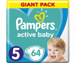 Pampers Active Baby Plenky Velikost 5, 11kg-16kg, 64ks