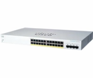 Cisco switch CBS220-24P-4G (24xGbE,4xSFP,24xPoE+,195W) - ...