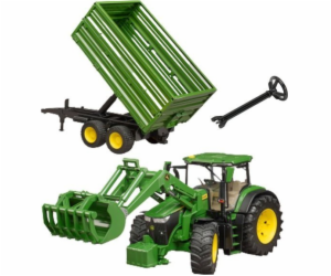 John Deere 7R 350 mit Frontlader und Tandemachstransporta...