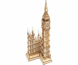 RoboTime dřevěné 3D puzzle hodinová věž Big Ben svítící