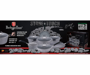 Wok s mramorovým povrchem s poklicí 28 cm Gray Stone Touc...