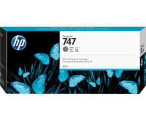 HP inkoustová kazeta P2V86A, HP 747, šedá, 300ml