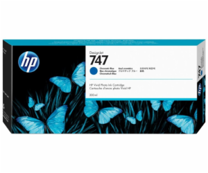 HP inkoustová kazeta P2V85A, HP 747, chromatická azurová,...