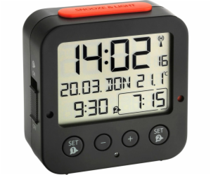 TFA 60.2528.01 Bingo black Digital RC Alarm Clock w. Temper