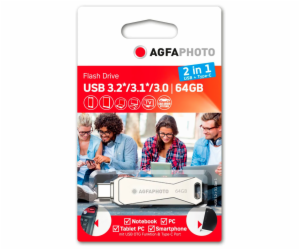 AgfaPhoto USB 3.0 2v1      64GB USB-Typ C 10543N