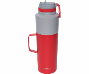 Asobu Twin Pack Bottle with Mug red, 0.9 L + 0.6 L