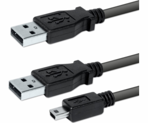 USB kabel Logo USB kabel (2.0), USB A 2x M - USB mini M (...