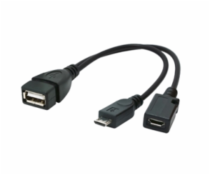 KABEL USB MICRO AF-BM + (F) USB 2.0 OTG 15CM