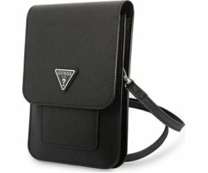 Pouzdro Guess PU Saffiano Triangle Logo Phone Bag černé