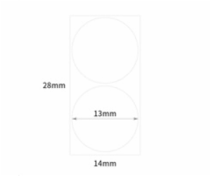 Niimbot štítky R 14x28mm 220ks WhiteRound B pro D11 a D110