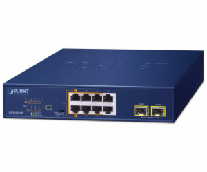 Planet PoE switch 8x1Gb + 2xSFP 1Gb, PoE 180W, 2x 802.3bt...