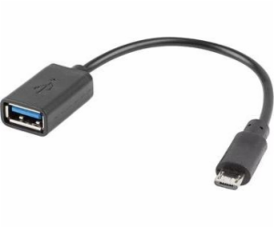 LANBERG USB Micro (M) 2.0 na USB-A(F) adaptér kabel 15CM ...