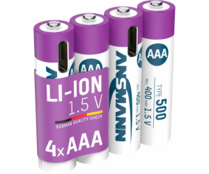 1x4 Ansmann Lithium Akku Micro AAA 400mAh + kabel 1311-0028