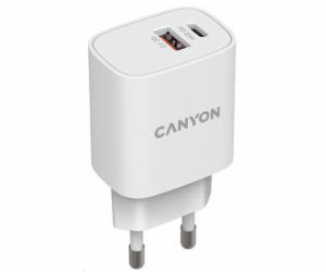 CANYON nabíječka do sítě H-20-04, 1x USB-C PD 20W, 1x USB...