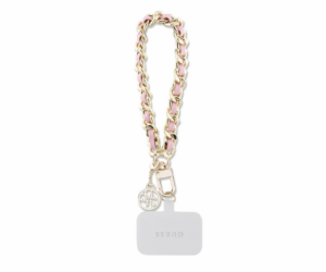 Guess Přívěsek 4G Saffiano Charm Pink Universal Hand Stra...