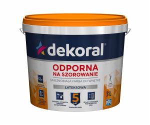 Akrylová barva Dekoral Akrylit Plus W, bílá, 3l