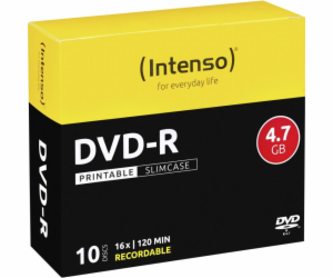 INTENSO DVD-R Slim Case 4,7GB PRINT 10ks