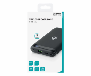 DELTACO PB-Q1001 10000mAh černá Qi Powerbank