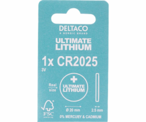 DELTACO Ultimate, Baterie LITHIUM CR2025, 1ks