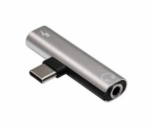 Akyga adaptér USB-C (m)  na USB-C (f) / Jack 3.5mm DAC