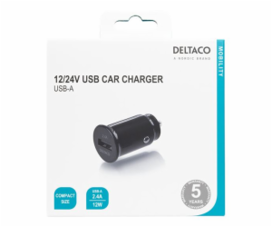 DELTACO USB-CAR123, Autonabíječka 1x USB 2.0, zda