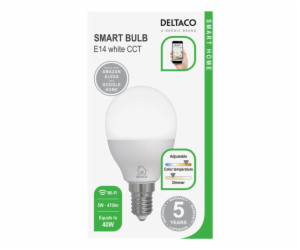 DELTACO SH-LE14G45W, SMART Led žárovka, E14