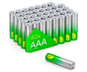 1x40 GP Super Alkaline AAA Micro Batteries PET Box 03024A...