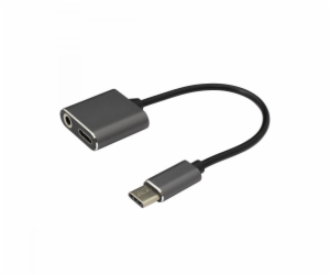 SBOX Redukce USB Type C/USB Type C + 3,5 mm