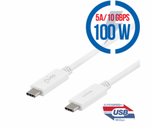 DELTACO USBC-1407M, Kabel USB-C/USB-C, 100W, 1m