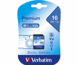 VERBATIM Premium SDHC 16GB UHS-I V10 U1