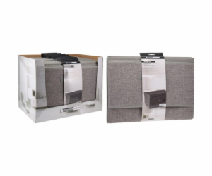 Úložný box s víkem44x33x22 cm textil šedý KO-101001750seda