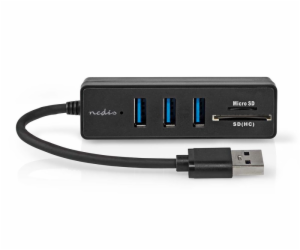 NEDIS USB hub/ zástrčka USB-A zástrčka/ 3x zásuvka USB-A/...