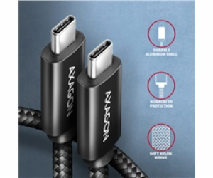 AXAGON BUCM4X-CM10AB NewGEN+ kabel USB-C <-> USB-C, 1m, U...