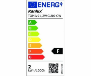 Kanlux TOMIv2 LED žárovka 1-2W GU10-CW 120lm 6500K studen...