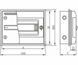 Elektro-Plast Modulární rozváděč 1x8, pod omítku, IP65. R...