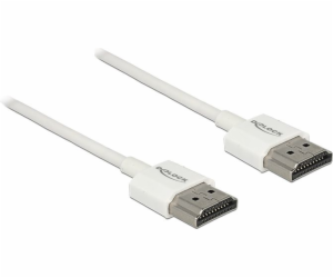 Delock HDMI - HDMI kabel 1,5 m bílý (85126)