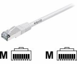 Equip Patchcord, S/FTP, Cat6A, PIMF, 5m, bílá (605614)