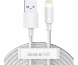 Baseus BASEUS WISDOM 2-PACK LIGHTNING 150CM/2,4A BÍLÝ USB...